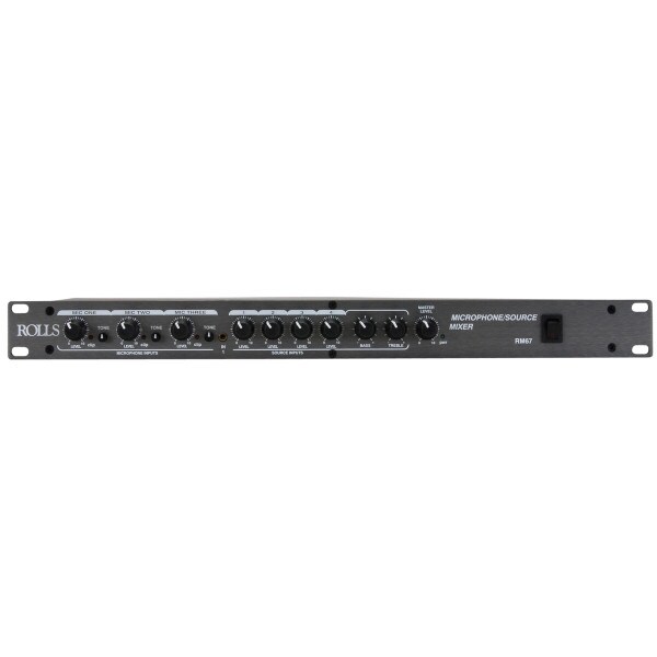 Main product image for Rolls RM67 Rack Mount Mic/Line Mixer 3 XLR/4 RCA 1U 245-1154